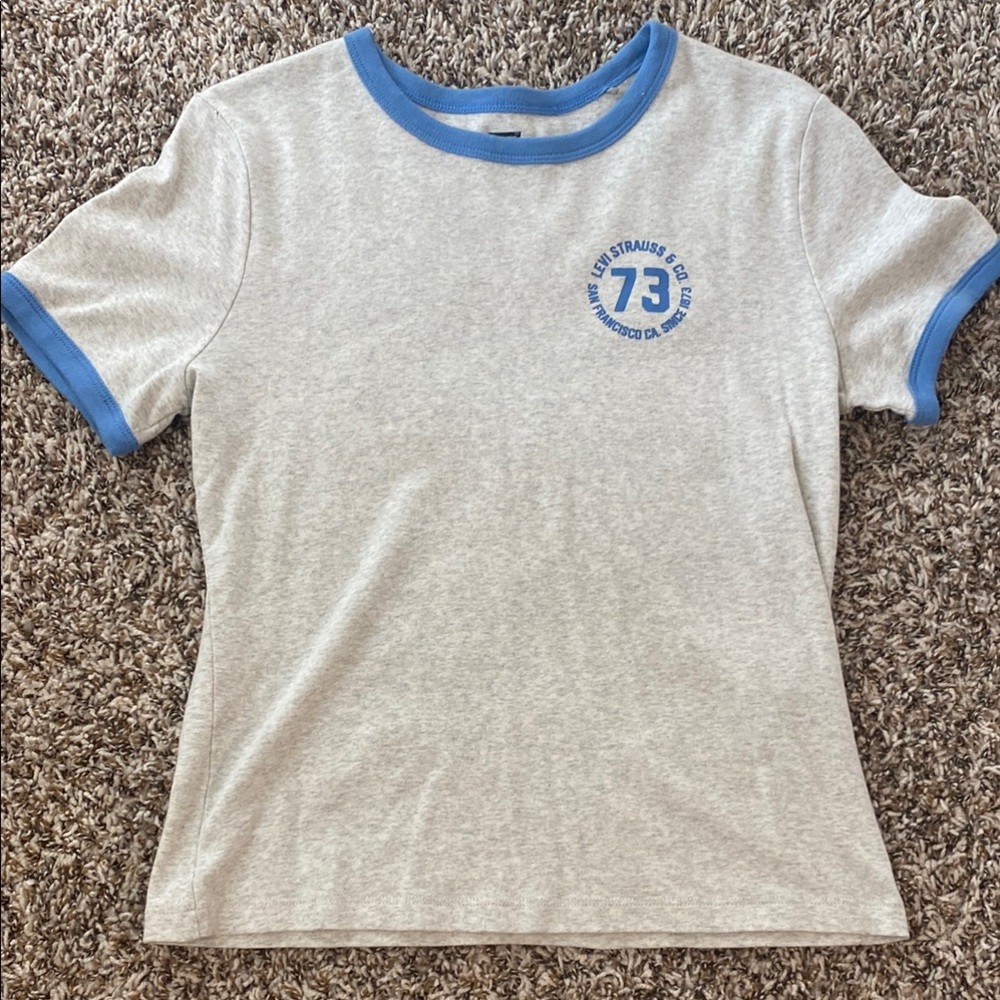 Levi's Gray and Blue Short Sleeve Tee